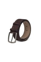 Suede Belt 4cm Brown