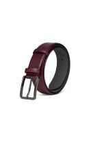 Bordeaux Leather Belt without stitching