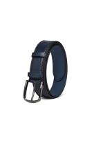 Leather belt Classic Blue