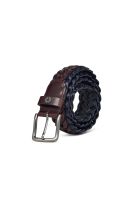 Two-tone Leather Braided Belt