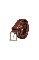 Braided Tan leather Belt Handcrafted