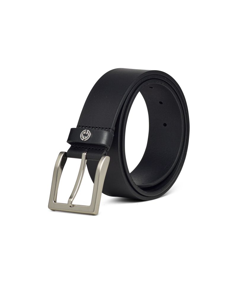 Black Leather Casual Belt