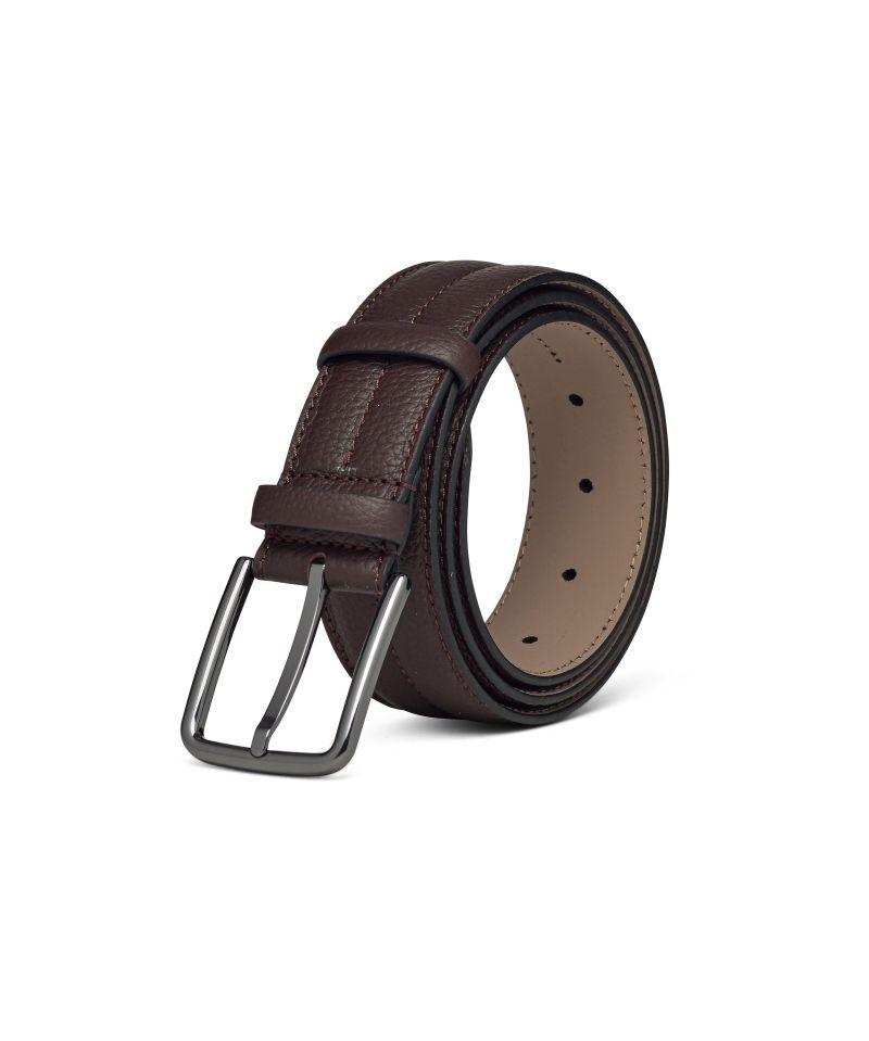 Casual Brown tumbled leather Belt