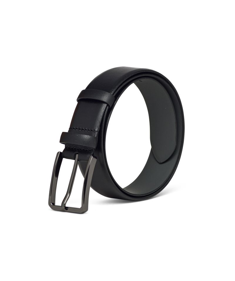 Black Leather Belt without stitching