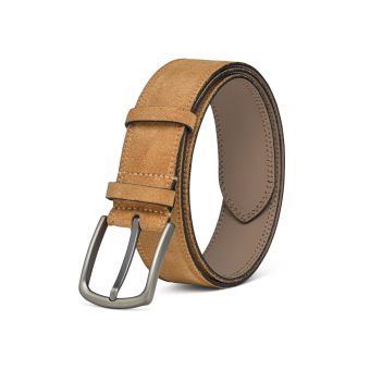 Suede Belt 4cm Tobacco