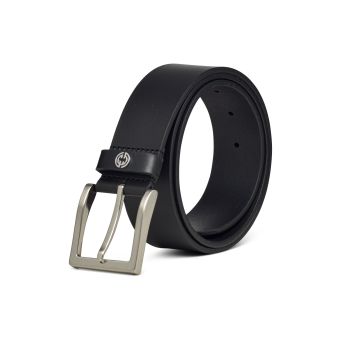 Black Leather Casual Belt