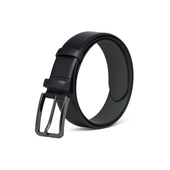 Black Leather Belt without stitching