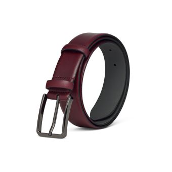 Bordeaux Leather Belt without stitching