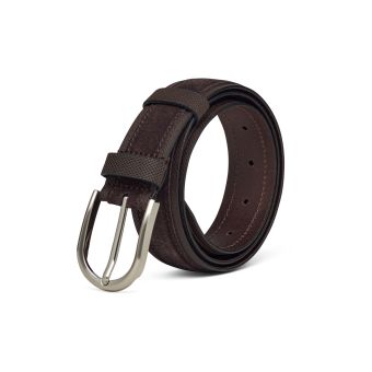 Two-tone Brown Suede Belt