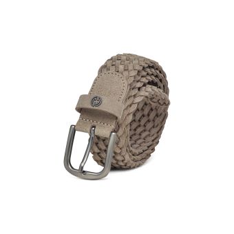 Braided Suede Leather Belt Desert Beige