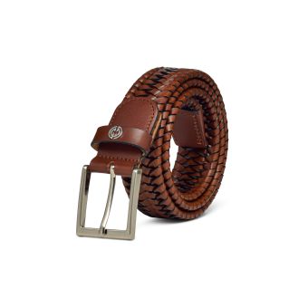 Braided Tan leather Belt Handcrafted