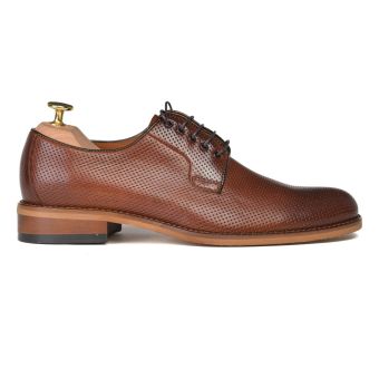 Perforated lace-up derby shoes